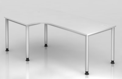 Winkelschreibtisch Hamburg 200 cm Weiss